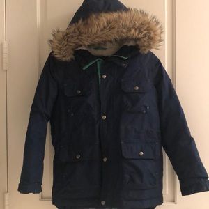 Lands’ End Boys Down Winter Parka Size Medium
